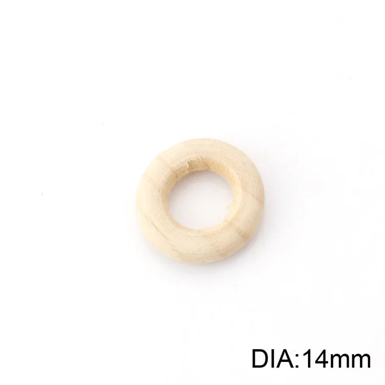 Olingart 15-100mm Hemu Wooden Ring Natural Children's Toys DIY Jewelry Making