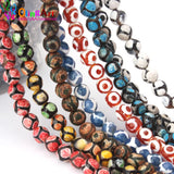 Tibetan Dzi Eyes Beads Green Agat Stone 8MM Round Loose Beads