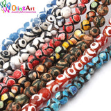 Tibetan Dzi Eyes Beads Green Agat Stone 8MM Round Loose Beads