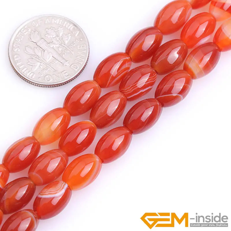 Red Agates Beads Natural Stone Beads DIY Loose Beads 15 Inches