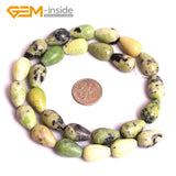Green African Turquoise Gemstone Beads 15" Strand