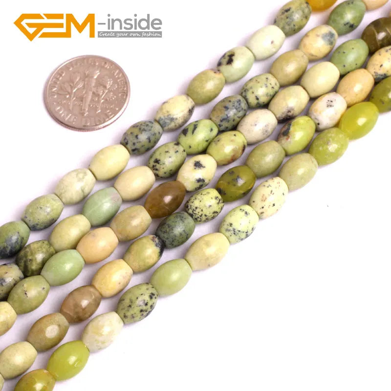 Green African Turquoise Gemstone Beads 15" Strand
