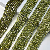 Olive Green Faceted Zircon Beads 2 3 4mm Jewelry Making Spacer Beads
