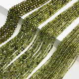 Olive Green Faceted Zircon Beads 2 3 4mm Jewelry Making Spacer Beads