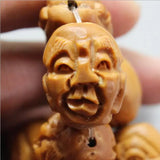 Olive Nuclear Carving Eighteen Arhats Tibetan Bracelet