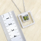 Olive Peridot Zircon Silver 925 Jewelry Set for Women Bridal Gift
