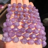 Faceted Purple Amethyst Beads 8-10mm 15''