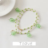 Colored Glass Ball Beads Retro DIY Earrings Necklace Material