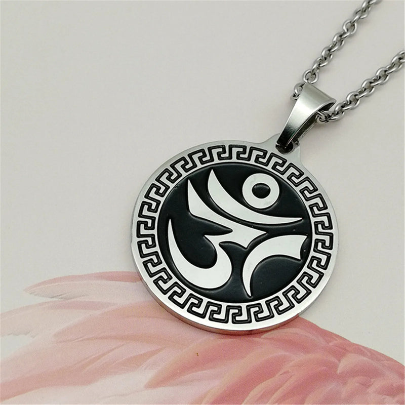 Om Mani Padme Hum Symbol Pendant Necklace Men Women