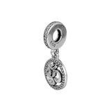 Om Symbol Dangle Charms 925 Sterling Silver CZ Beads Women DIY Jewelry