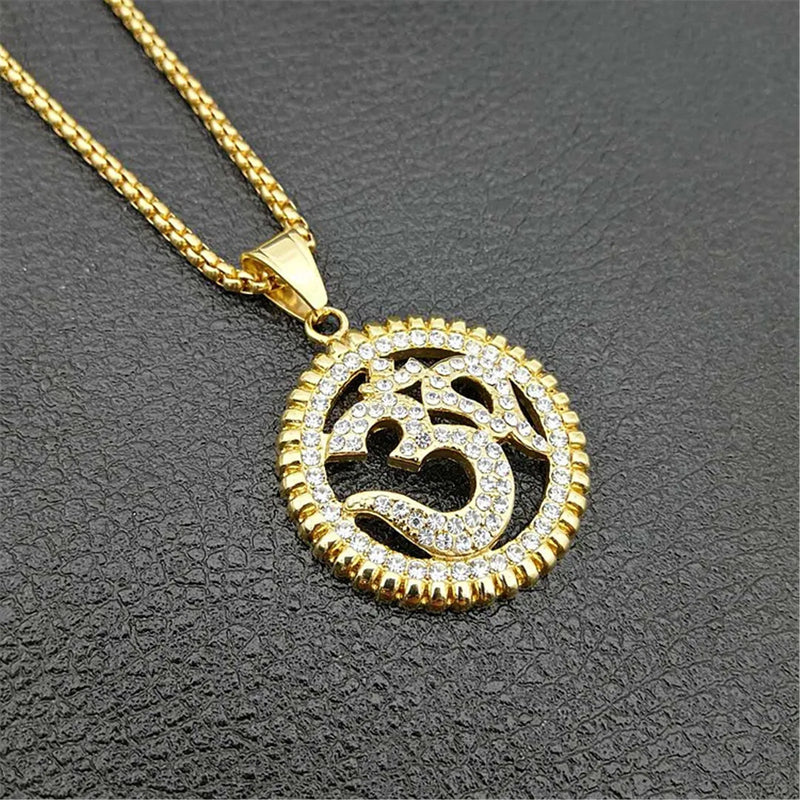 Om Symbol Necklace Stainless Steel Pendant