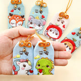 DIY Embroidery Lucky Amulet Cross Stitch Couples Pendant Keychain