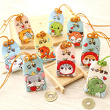 DIY Embroidery Lucky Amulet Cross Stitch Couples Pendant Keychain