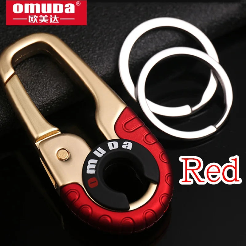 Golden Keychain Couple Car Key Ring Stainless Steel Double Ring
