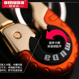 Golden Keychain Couple Car Key Ring Stainless Steel Double Ring