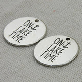 Lake Time Pendant, Silver Necklace, DIY Jewelry, 5Pcs/Lot