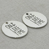 Lake Time Pendant, Silver Necklace, DIY Jewelry, 5Pcs/Lot