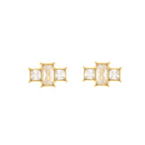 Stainless Steel Zirconia Crystal Stud Earrings - Christams Gift