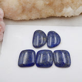 5PCS Lapis Lazuli Oval Gemstones Cabochons for DIY Jewelry 19x18x4mm 23x16x5mm