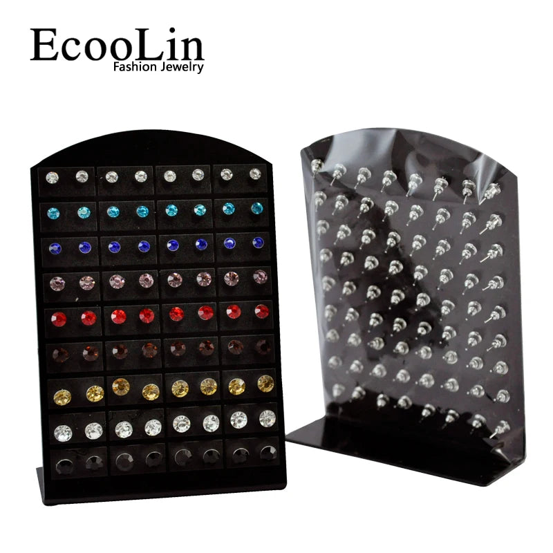72Pcs Crystal Zirconia Stud Earrings Set for Women LR286