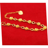 Gold-plated Flower Bracelet 24k Fireproof