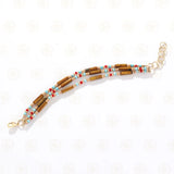 Czech Glass Beads Bracelet with Synthetic Stone