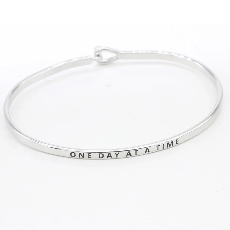 Letter Bangle Unisex Copper Jewelry Gift For Men and Women YP6450