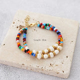 Semi-Precious Stone Bracelet with Czech Glass Beads