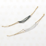 Plated Brass Stone & Glass Beads Bracelet