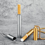 Cigarette Necklace Stainless Steel Men Pendant Chain Punk Gift