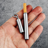 Cigarette Necklace Stainless Steel Men Pendant Chain Punk Gift