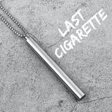 Cigarette Necklace Stainless Steel Men Pendant Chain Punk Gift