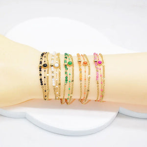 Natural Stone Bracelet for Women Stainless Steel Bohemian Jewelry