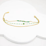 Natural Stone Bracelet for Women Stainless Steel Bohemian Jewelry