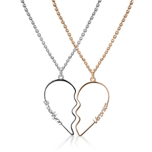Custom Name Heart Stainless Steel Necklace for Lover