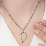 Custom Name Heart Stainless Steel Necklace for Lover
