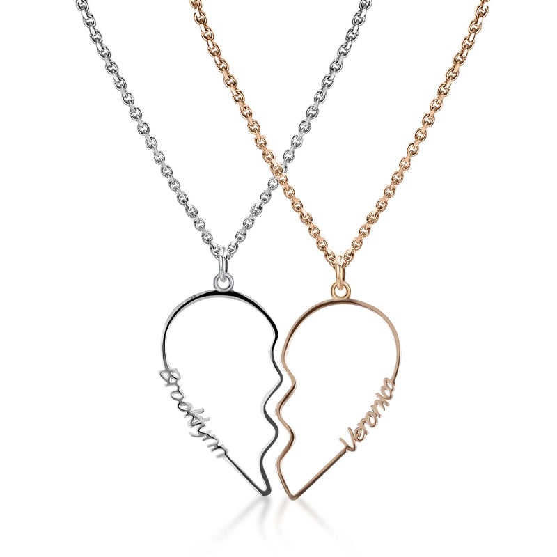 Custom Name Heart Stainless Steel Necklace for Lover