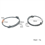 Couples Name Magnet Bracelet Set - Distance Attracts Love