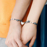 Couples Name Magnet Bracelet Set - Distance Attracts Love