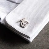 Personalized Double Initials Cufflinks Stainless Steel