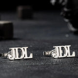 Personalized Double Initials Cufflinks Stainless Steel
