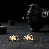 Personalized Double Initials Cufflinks Stainless Steel