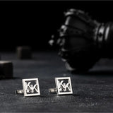 Personalized Double Initials Cufflinks Stainless Steel