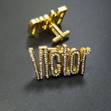 Custom Initial Cufflinks for Men Stainless Steel Shirt Cuff Links
