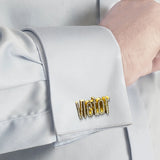Custom Initial Cufflinks for Men Stainless Steel Shirt Cuff Links