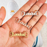Custom Stainless Steel Name Shoe Buckle - Personalized Year Logo Shoe Buckle