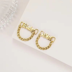 Custom Name Shoe Buckle Stainless Steel Year Logo