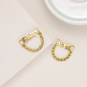 Custom Name Shoe Buckle - Stainless Steel Personalized Shoe Jewelry
