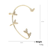 Crystal Butterfly Ear Clip Earrings for Women
