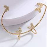 Crystal Butterfly Ear Clip Earrings for Women